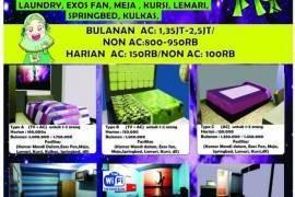 indekos harian  bulanan,kos kosan harian & bulanan,hunia Type 1