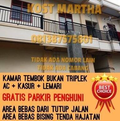 KOST MARTHA BENDUNGAN JAGO KEMAYORAN JL.RAYA BESAR LUAS NYAM Type 1