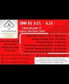 kost kos studio kelapa gading Type 1