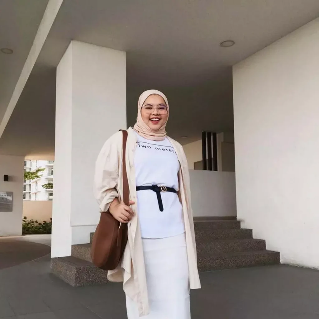 model baju wanita gemuk agar terlihat langsing hijab